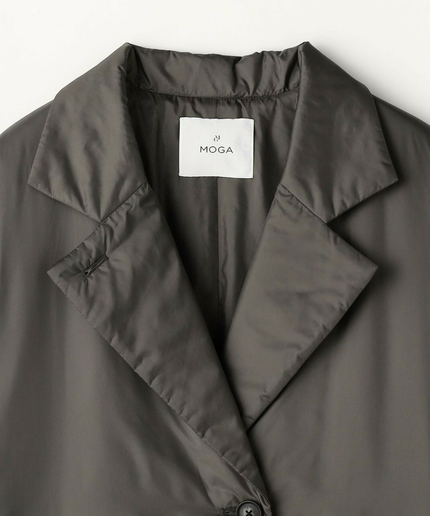 【MOGA】【Lサイズ】シルキータフタパディングテーラードコクーンコート 詳細画像 チャコールグレー 14