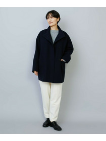 【MOGA】【Lサイズ】メルトンリバースタンドカラーコート 詳細画像 チャコールグレー 11