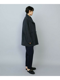 【MOGA】【Lサイズ】メルトンリバースタンドカラーコート 詳細画像 チャコールグレー 8