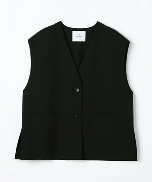 【MOGA】【Lサイズ】ライトパウダリーツイルジレ 詳細画像 ブラック 1