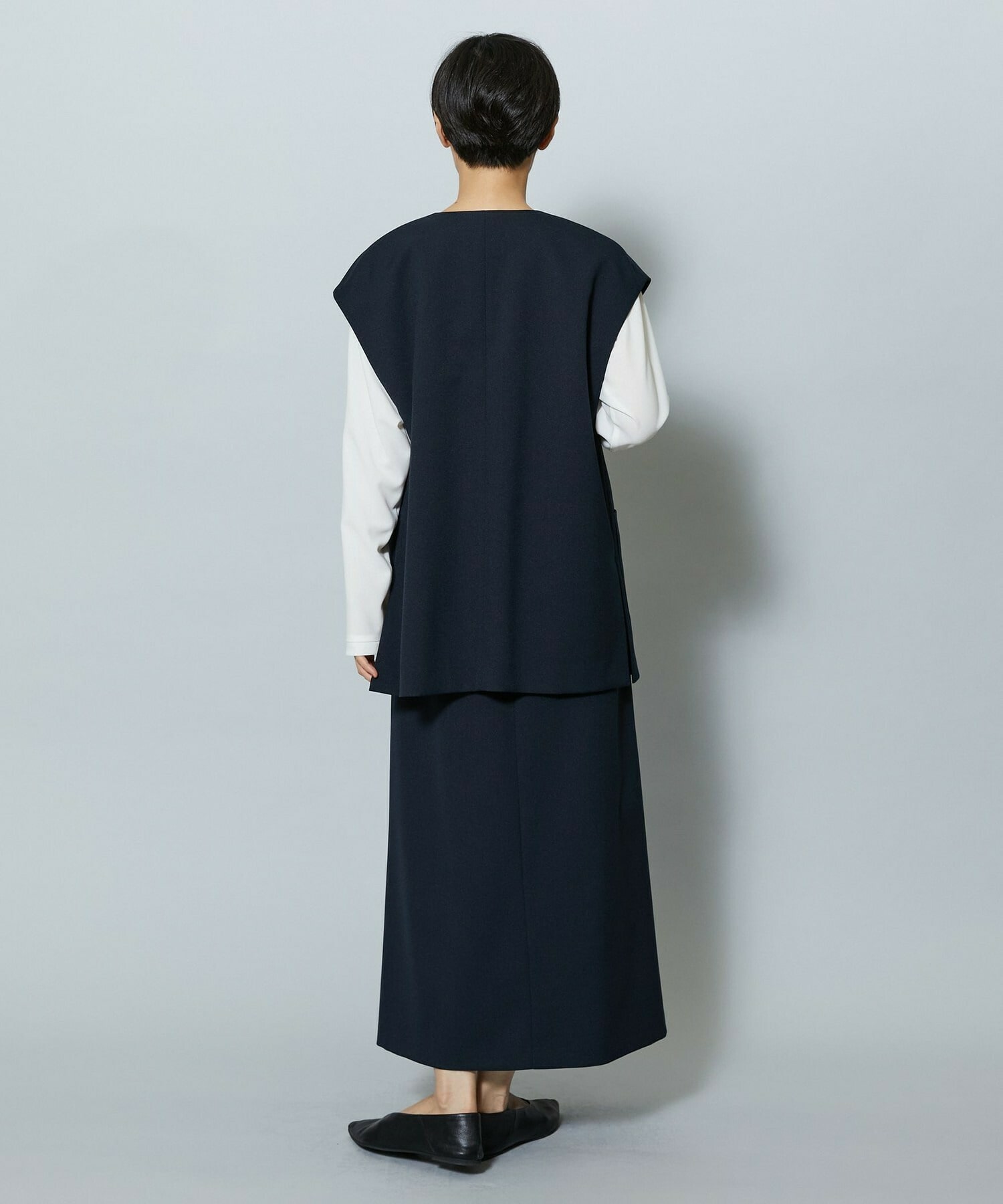 【MOGA】【Lサイズ】ライトパウダリーツイルジレ 詳細画像 ネイビー 23