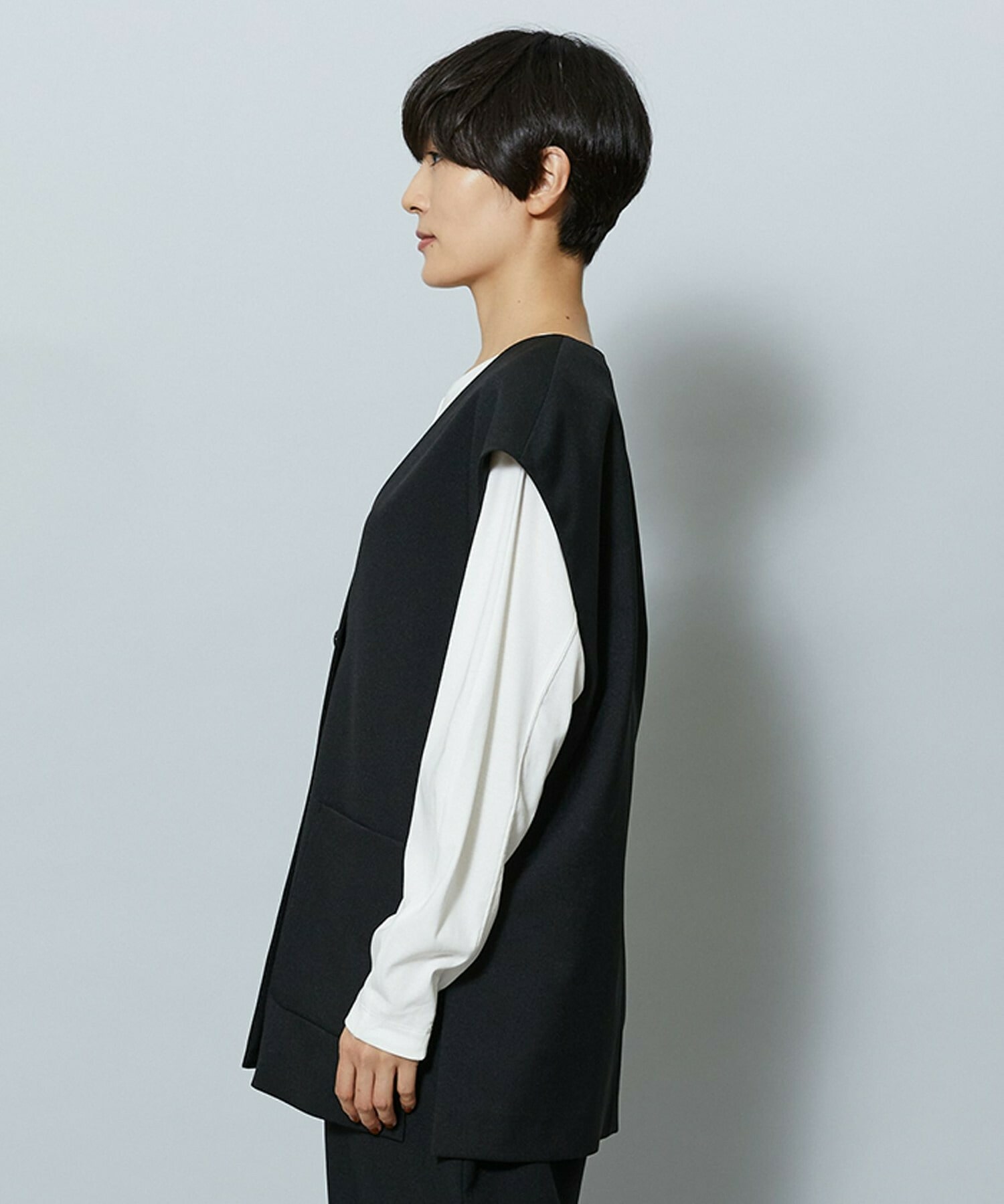 【MOGA】【Lサイズ】ライトパウダリーツイルジレ 詳細画像 ネイビー 28