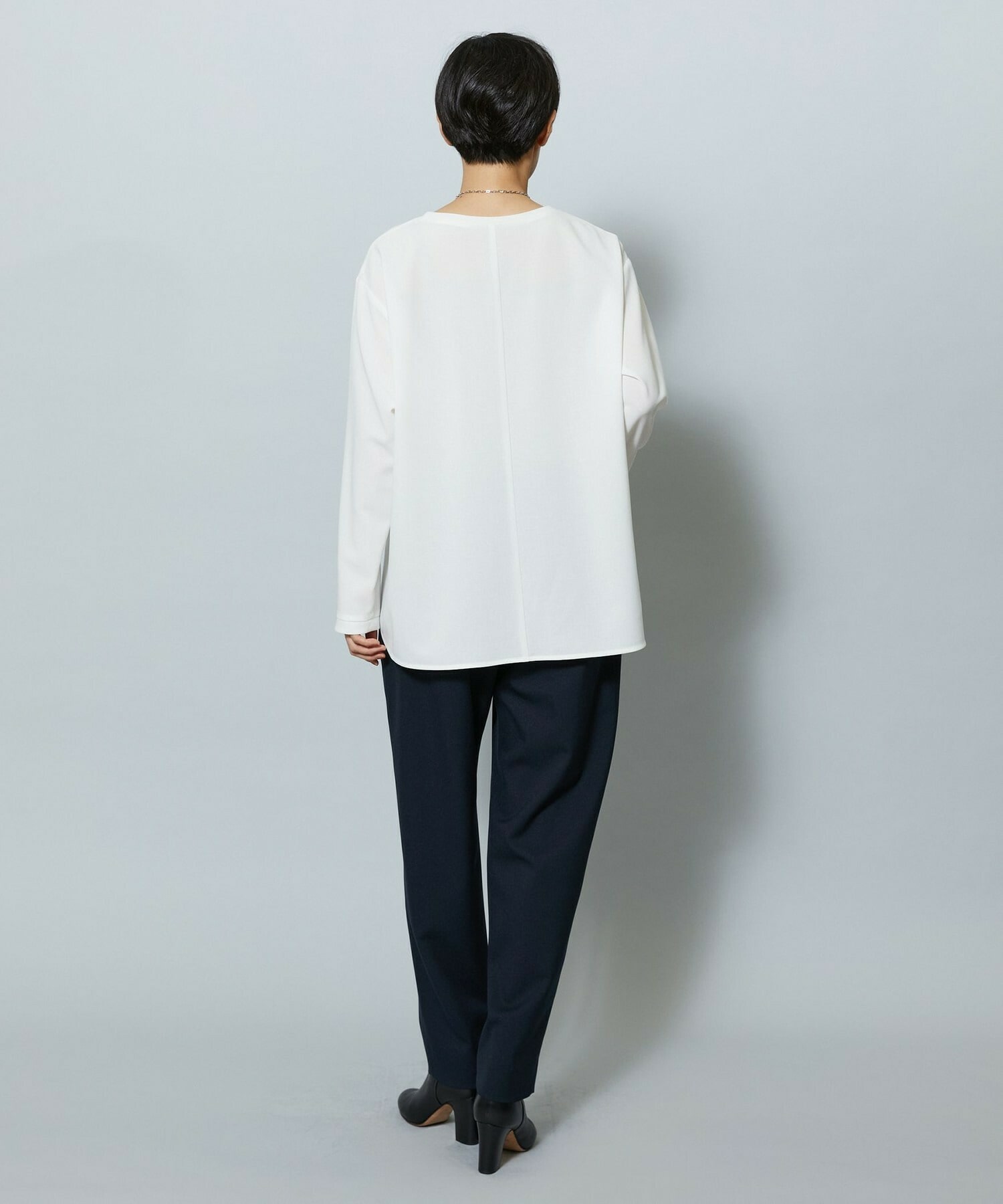 【MOGA】【Lサイズ】ライトパウダリーツイルテーパードパンツ 詳細画像 ネイビー 13