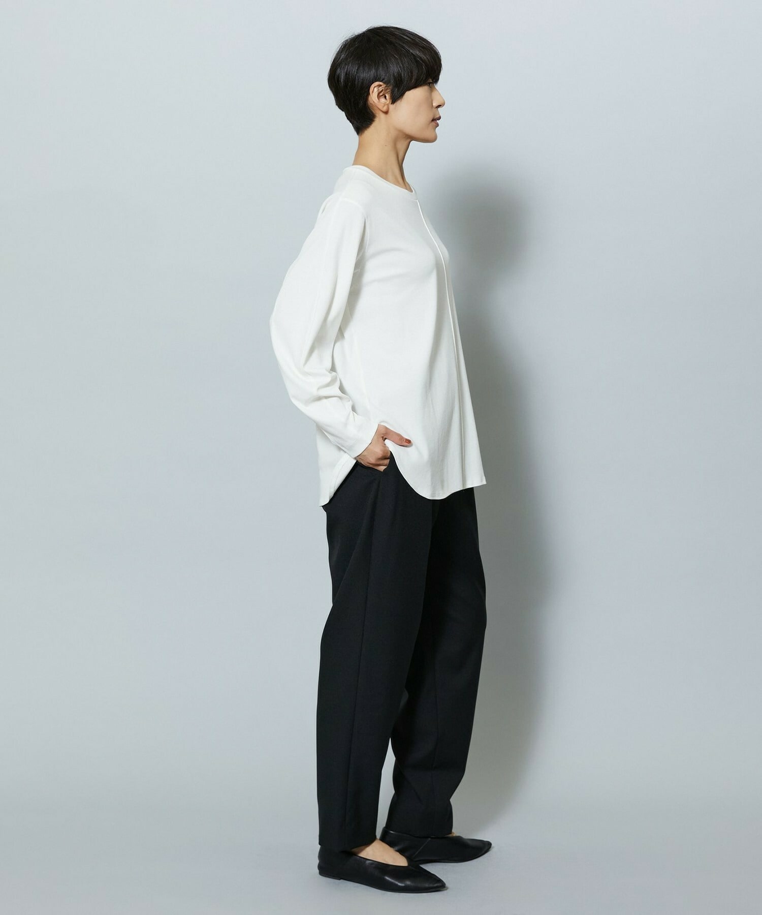 【MOGA】【Lサイズ】ライトパウダリーツイルテーパードパンツ 詳細画像 ネイビー 22