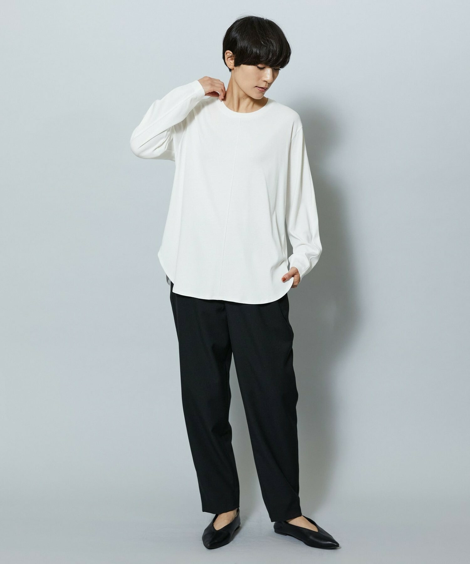 【MOGA】【Lサイズ】ライトパウダリーツイルテーパードパンツ 詳細画像 ネイビー 24