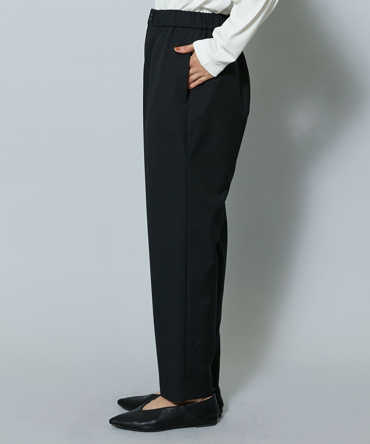 【MOGA】【Lサイズ】ライトパウダリーツイルテーパードパンツ 詳細画像 ネイビー 27