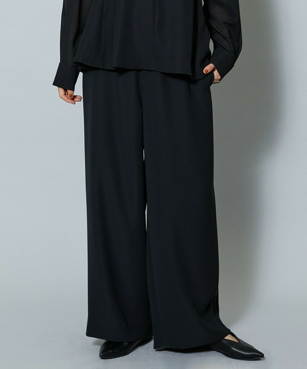 【Lサイズ】2WAYダブルクロスワイドパンツ 詳細画像 チャコールグレー 2