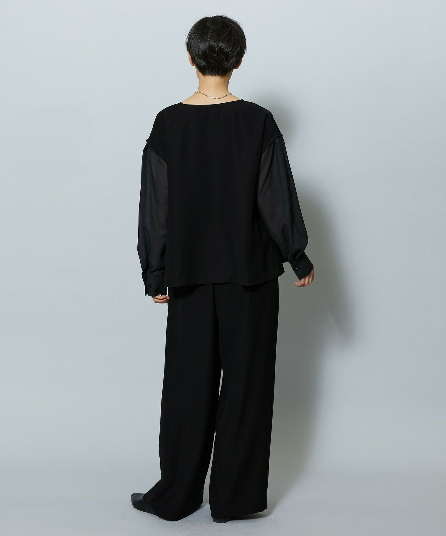 【MOGA】【Lサイズ】2WAYダブルクロスワイドパンツ 詳細画像 チャコールグレー 13