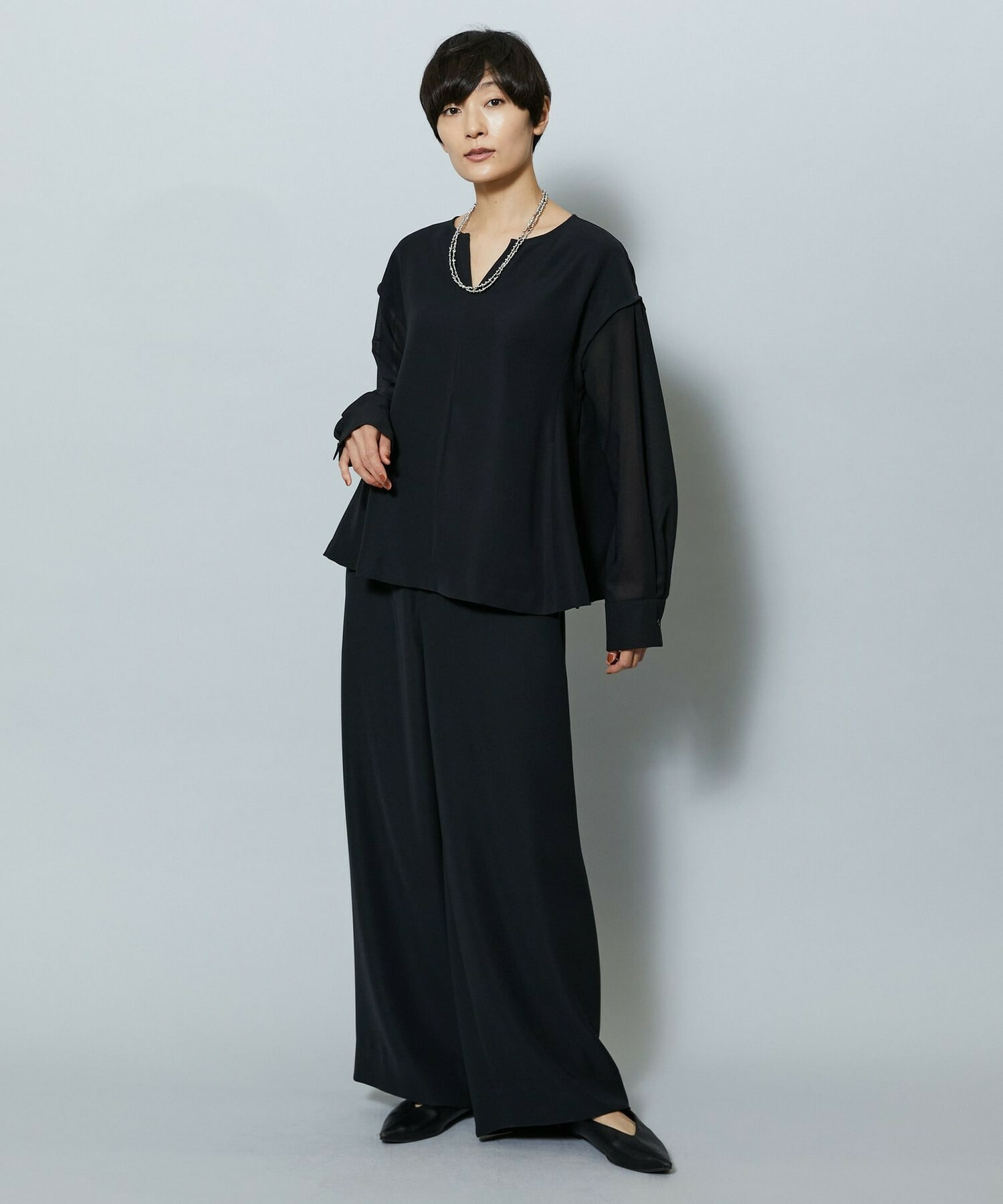 【MOGA】【Lサイズ】2WAYダブルクロスワイドパンツ 詳細画像 チャコールグレー 18