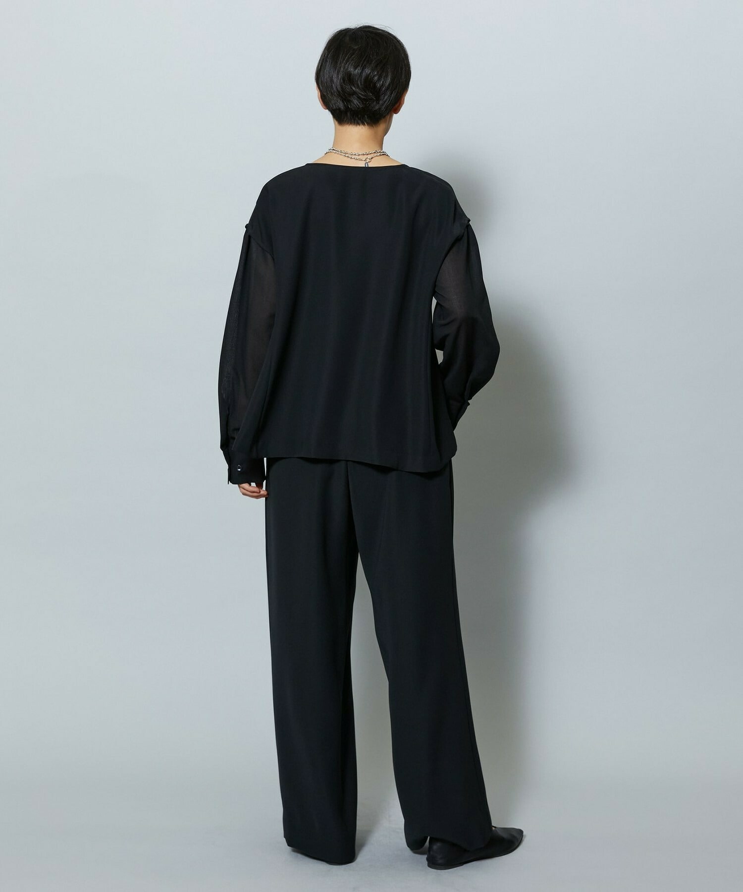 【MOGA】【Lサイズ】2WAYダブルクロスワイドパンツ 詳細画像 チャコールグレー 22