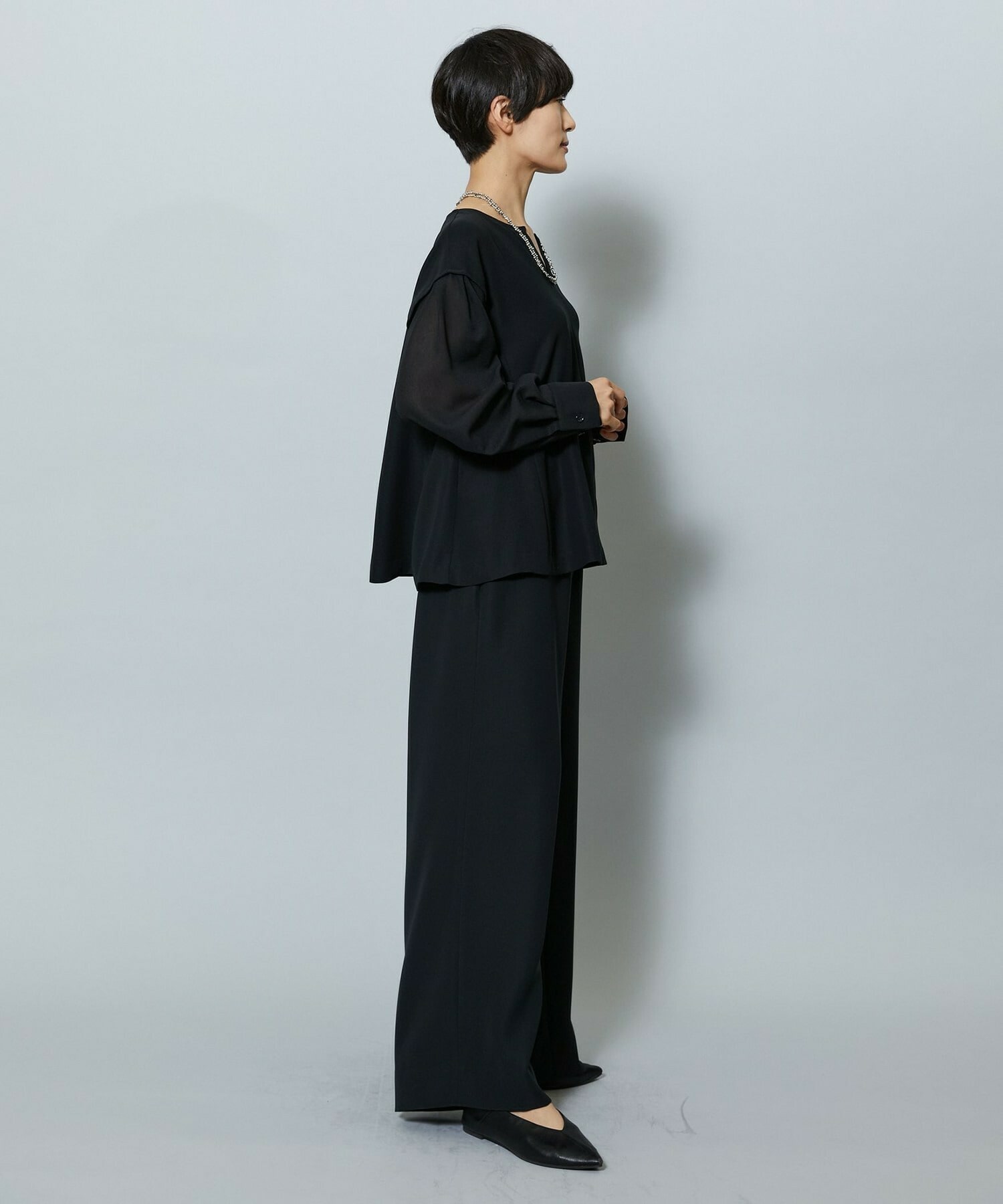 【MOGA】【Lサイズ】2WAYダブルクロスワイドパンツ 詳細画像 チャコールグレー 23