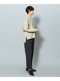 【MOGA】【Lサイズ】ヘリンボンストレッチテーパードパンツ 詳細画像 チャコールグレー 10