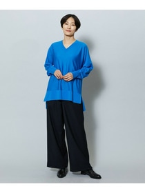 【MOGA】【Lサイズ】ウールカシミヤストレッチワイドパンツ 詳細画像 ブラック系その他 6