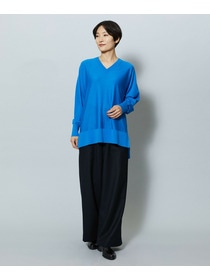 【MOGA】【Lサイズ】ウールカシミヤストレッチワイドパンツ 詳細画像 ブラック系その他 7