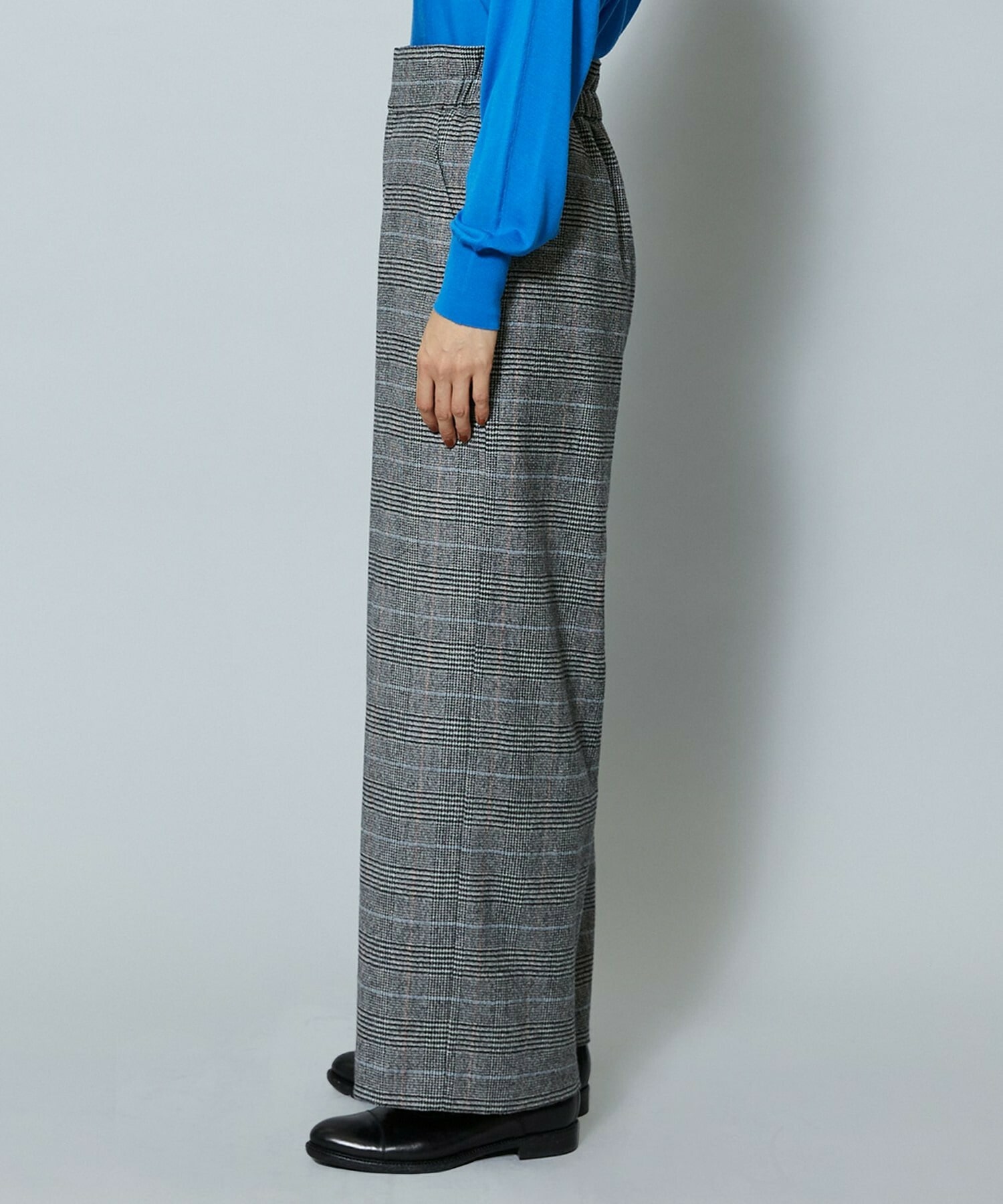 【MOGA】【Lサイズ】ウールカシミヤグレンチェックワイドパンツ 詳細画像 チェック 25