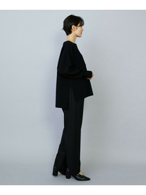 【MOGA】【Lサイズ】バッグブラッシュストレッチストレートパンツ 詳細画像 ブラック 4