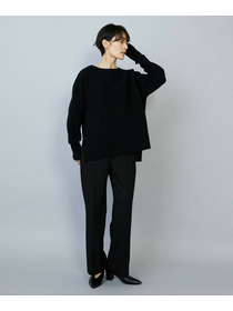 【MOGA】【Lサイズ】バッグブラッシュストレッチストレートパンツ 詳細画像 ブラック 5