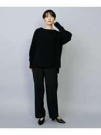 【MOGA】【Lサイズ】バッグブラッシュストレッチストレートパンツ 詳細画像 ブラック 6