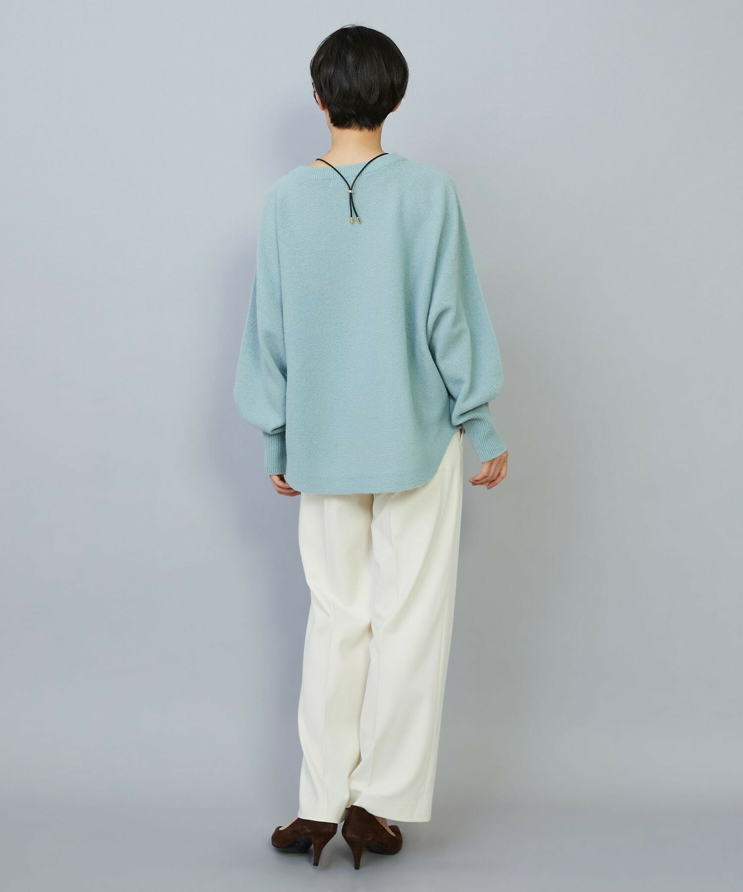 【MOGA】【Lサイズ】バッグブラッシュストレッチストレートパンツ 詳細画像 ブラック 11