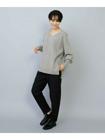 【MOGA】【Lサイズ】ダブルウォームストレッチイージーテーパードパンツ 詳細画像 ブラック 2