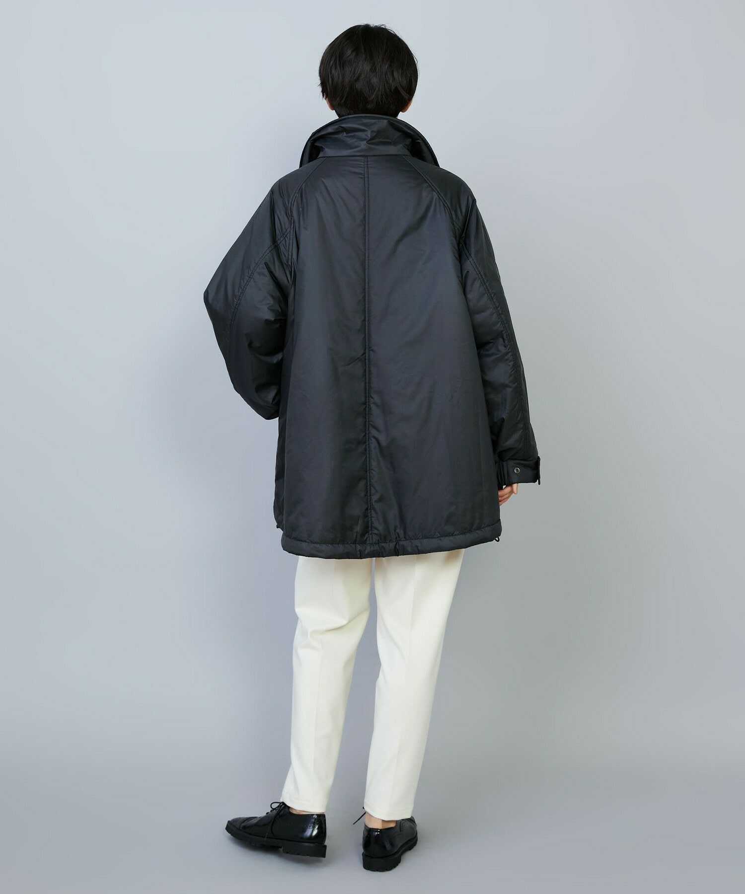 【MOGA】【Lサイズ】ダブルウォームストレッチイージーテーパードパンツ 詳細画像 ブラック 14