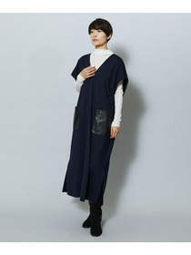 【MOGA】【Lサイズ】コットンナイロンポンチジャンパースカート 詳細画像 ネイビー 18