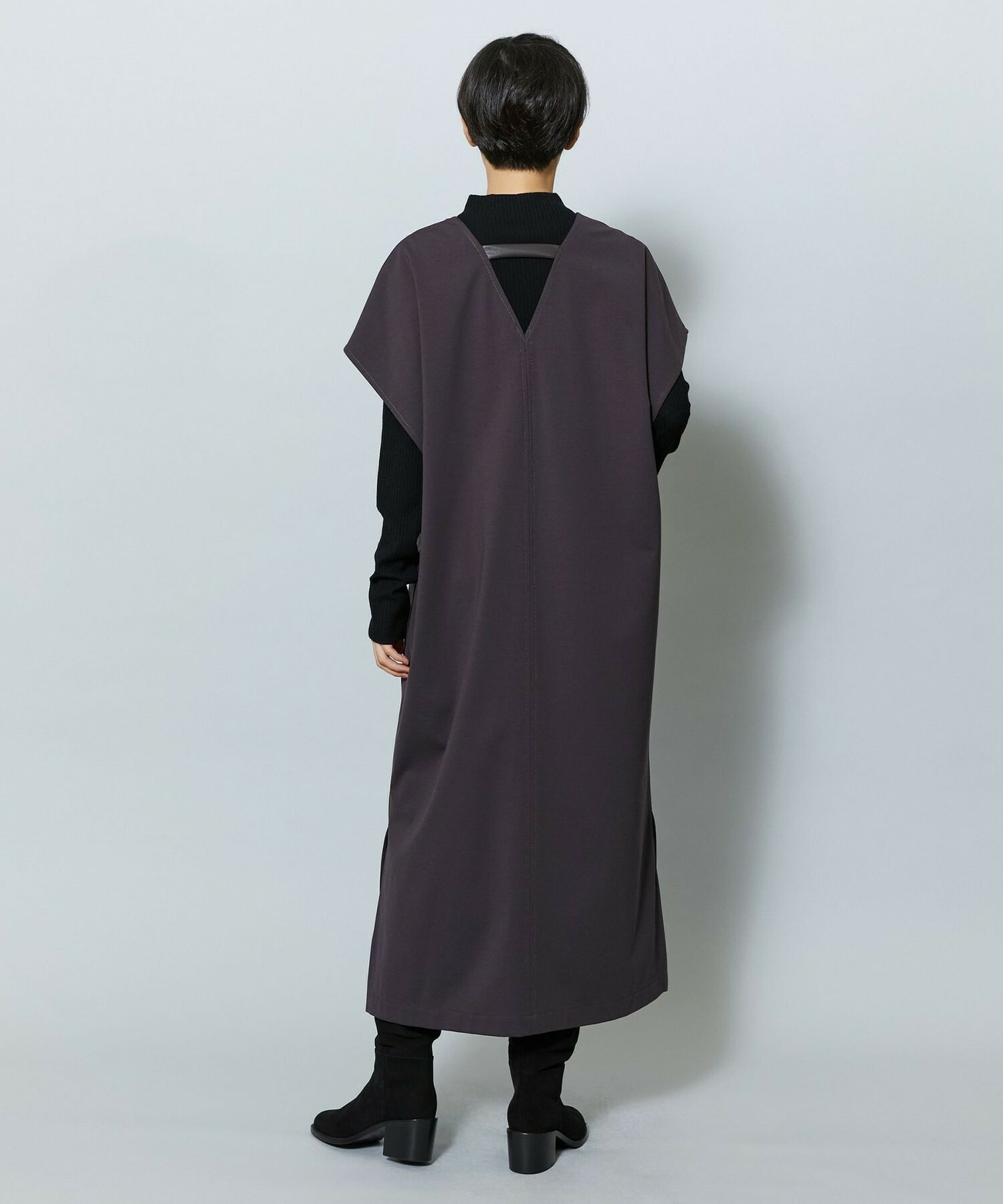 【MOGA】【Lサイズ】コットンナイロンポンチジャンパースカート 詳細画像 ネイビー 13