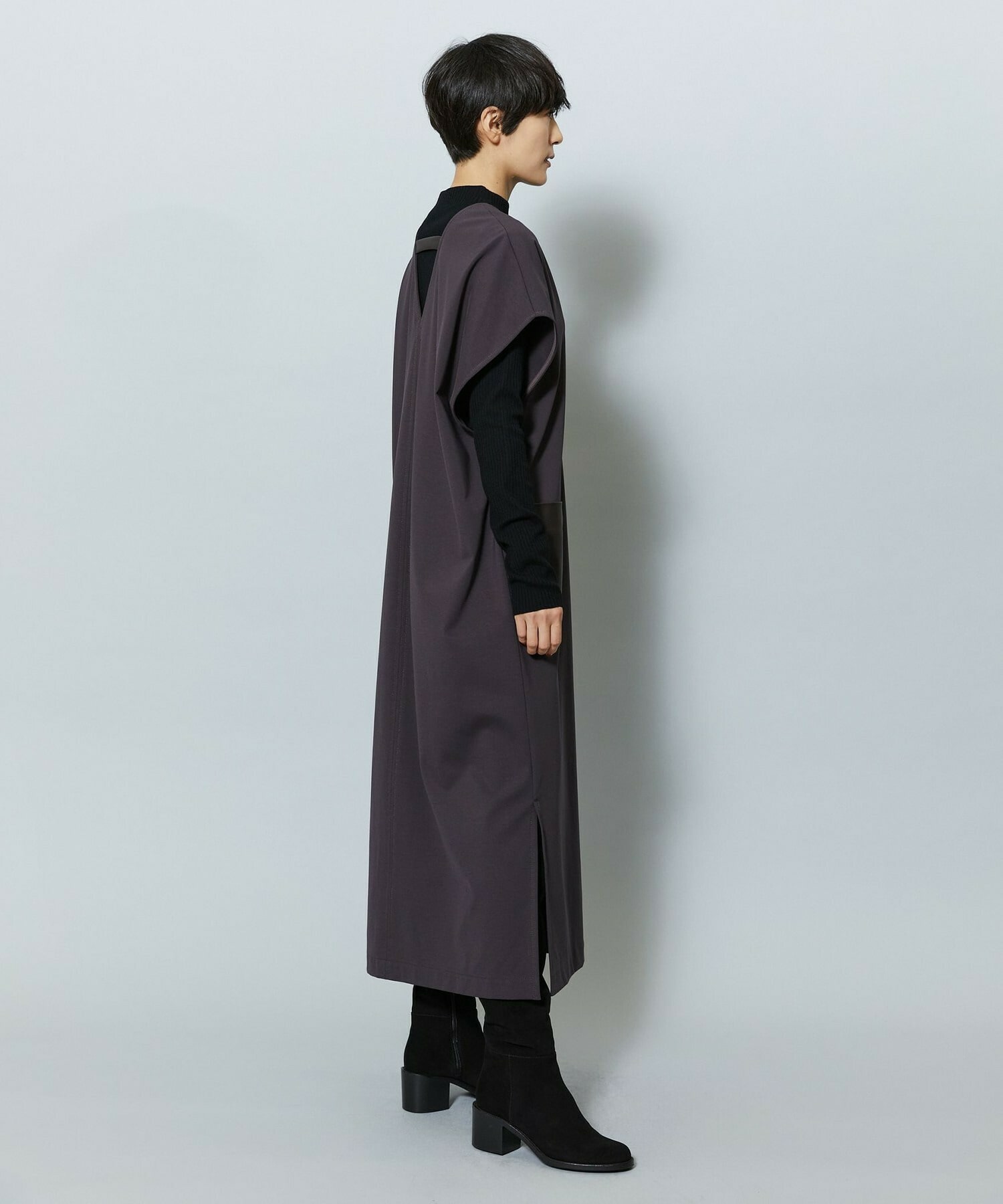 【MOGA】【Lサイズ】コットンナイロンポンチジャンパースカート 詳細画像 ネイビー 14