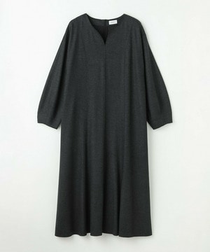 【MOGA】【Lサイズ】ミルド天竺フレアーシルエットワンピース 詳細画像 チャコールグレー 1