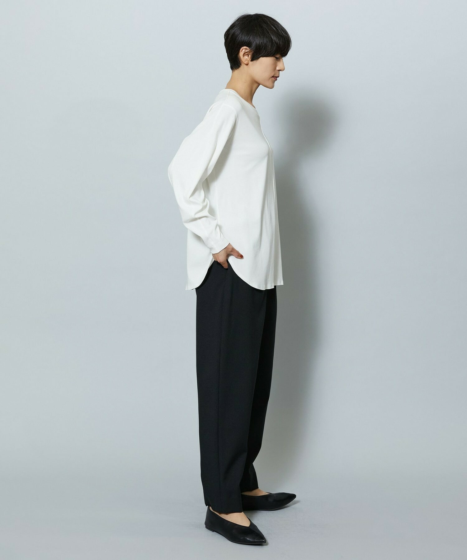 【MOGA】【Lサイズ】フレスカスライスドルマンスリーブTシャツ 詳細画像 ブラック 13