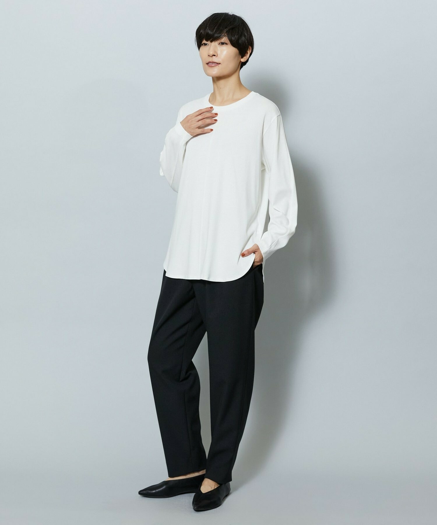 【MOGA】【Lサイズ】フレスカスライスドルマンスリーブTシャツ 詳細画像 ブラック 6