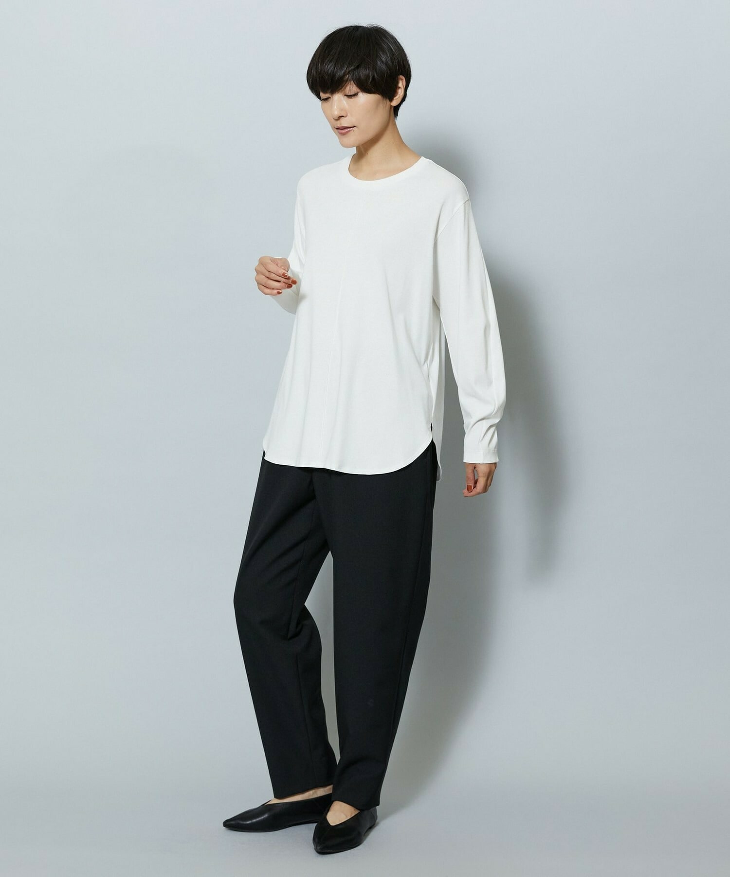 【MOGA】【Lサイズ】フレスカスライスドルマンスリーブTシャツ 詳細画像 ブラック 7