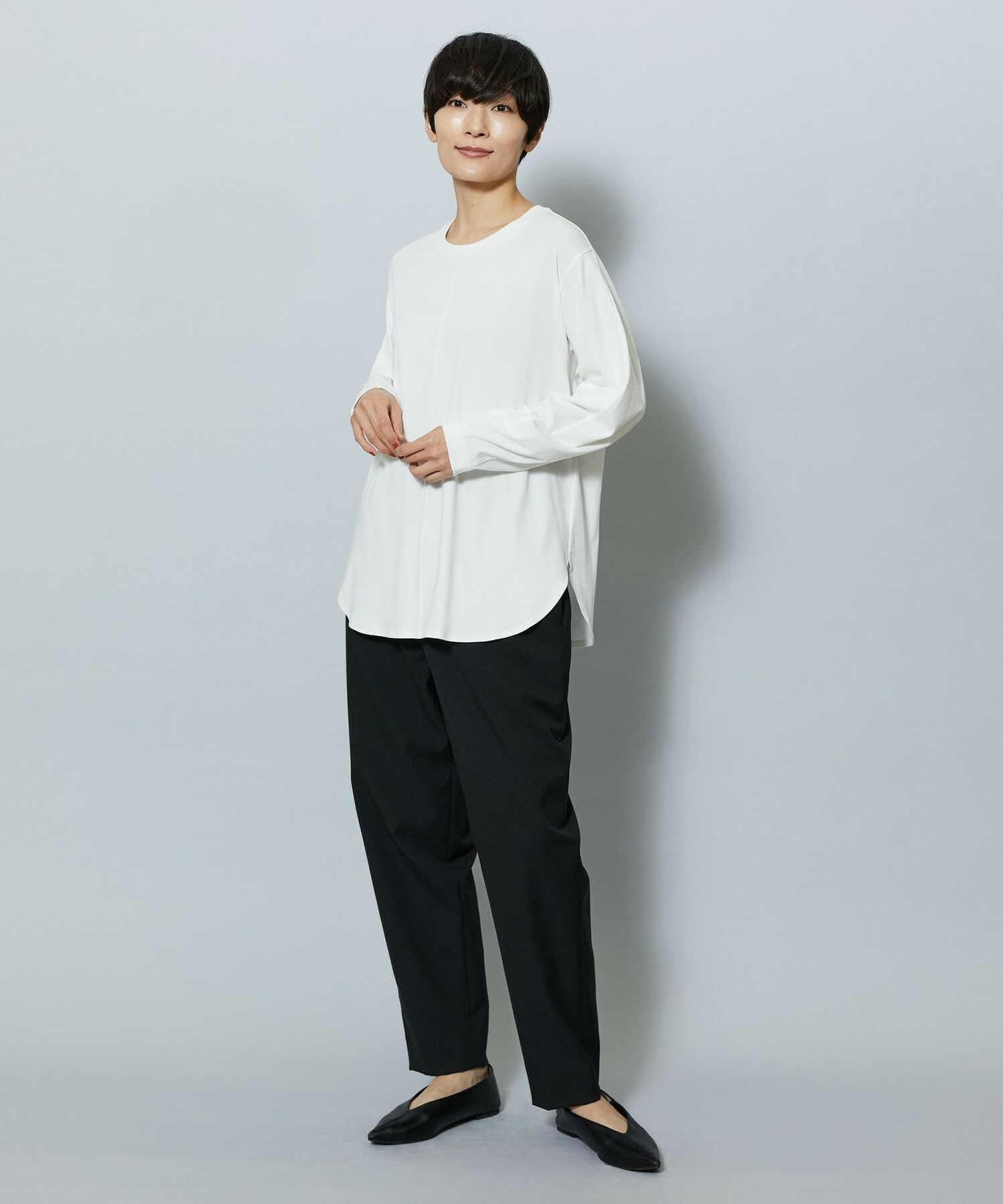 【MOGA】【Lサイズ】フレスカスライスドルマンスリーブTシャツ 詳細画像 ブラック 8