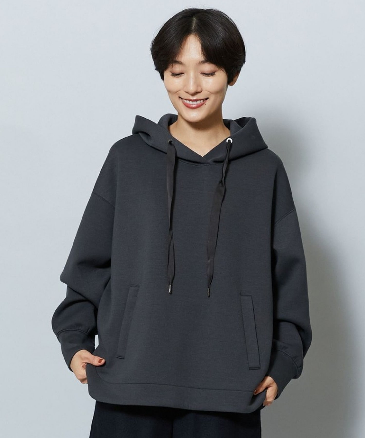 【MOGA】【Lサイズ】ソフトダンボールフードトップス 詳細画像 チャコールグレー 2