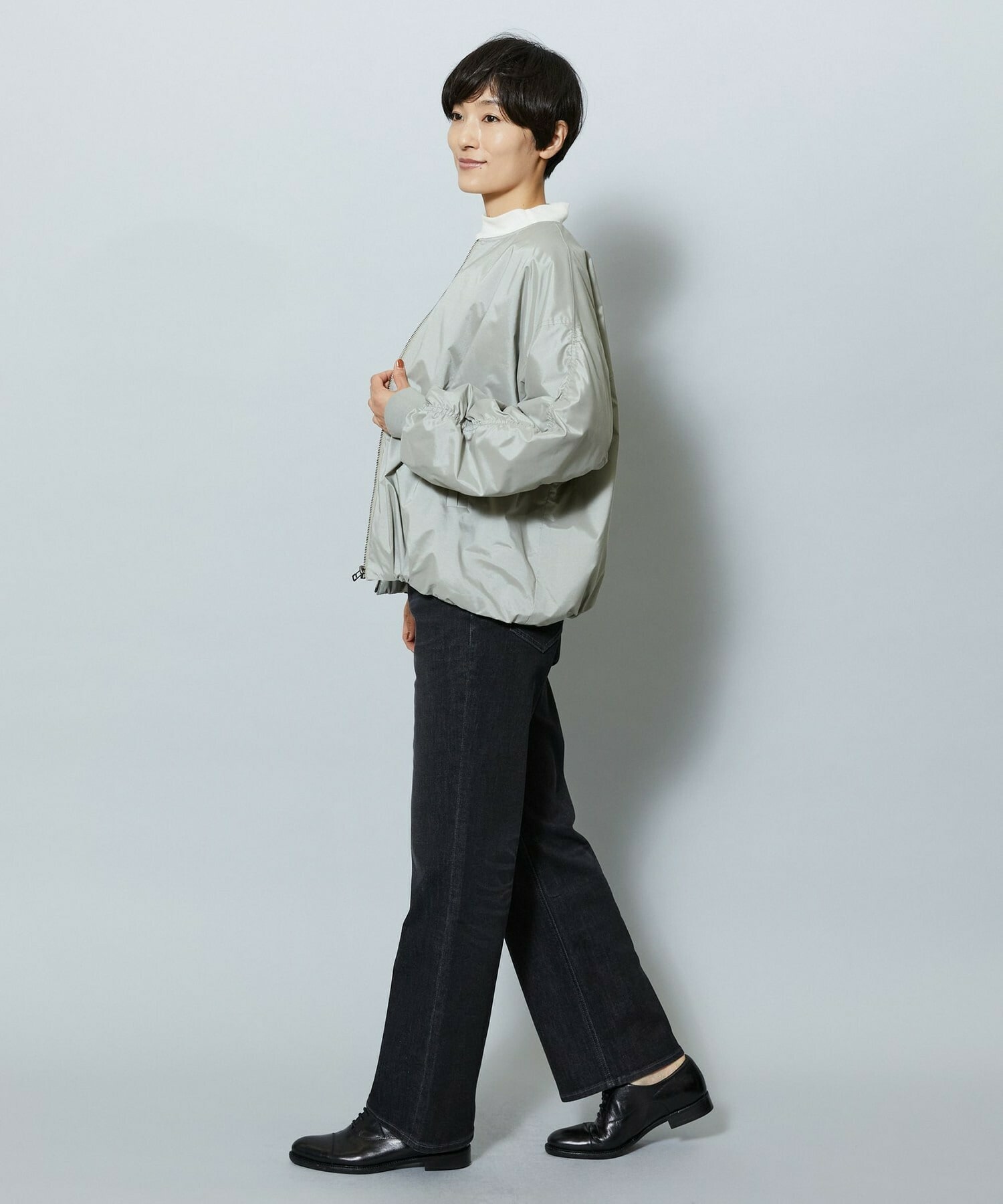 【MOGA】【Lサイズ】コットンテレコハイネックインナー 詳細画像 ブラック 10