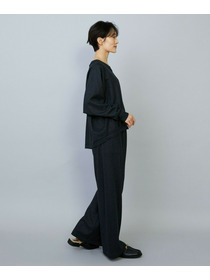 【MOGA】【Lサイズ】ミルド天竺ワイドパンツ 詳細画像 チャコールグレー 15