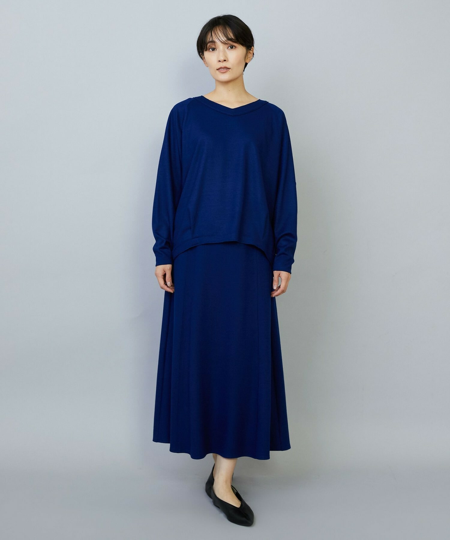 【MOGA】【Lサイズ】ミルド天竺フレアースカート 詳細画像 ブルー 12