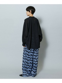 【MOGA】【Lサイズ】フラットシアーボイルラグランスリーブブラウス 詳細画像 ブラック 10