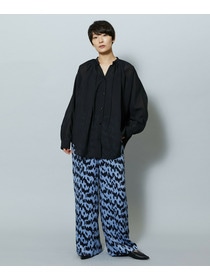 【MOGA】【Lサイズ】フラットシアーボイルラグランスリーブブラウス 詳細画像 ブラック 15