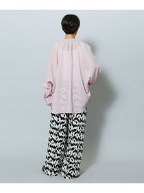 【MOGA】【Lサイズ】フラットシアーボイルラグランスリーブブラウス 詳細画像 ブラック 20