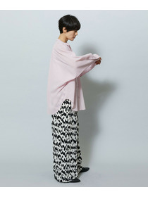 【MOGA】【Lサイズ】フラットシアーボイルラグランスリーブブラウス 詳細画像 ブラック 21