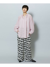 【MOGA】【Lサイズ】フラットシアーボイルラグランスリーブブラウス 詳細画像 ブラック 23