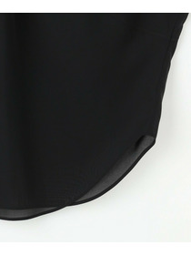 【MOGA】【Lサイズ】フラットシアーボイルラグランスリーブブラウス 詳細画像 ブラック 3