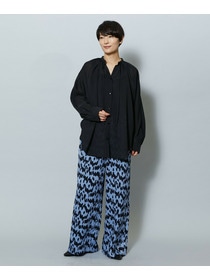 【MOGA】【Lサイズ】フラットシアーボイルラグランスリーブブラウス 詳細画像 ブラック 6