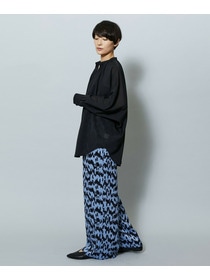 【MOGA】【Lサイズ】フラットシアーボイルラグランスリーブブラウス 詳細画像 ブラック 9