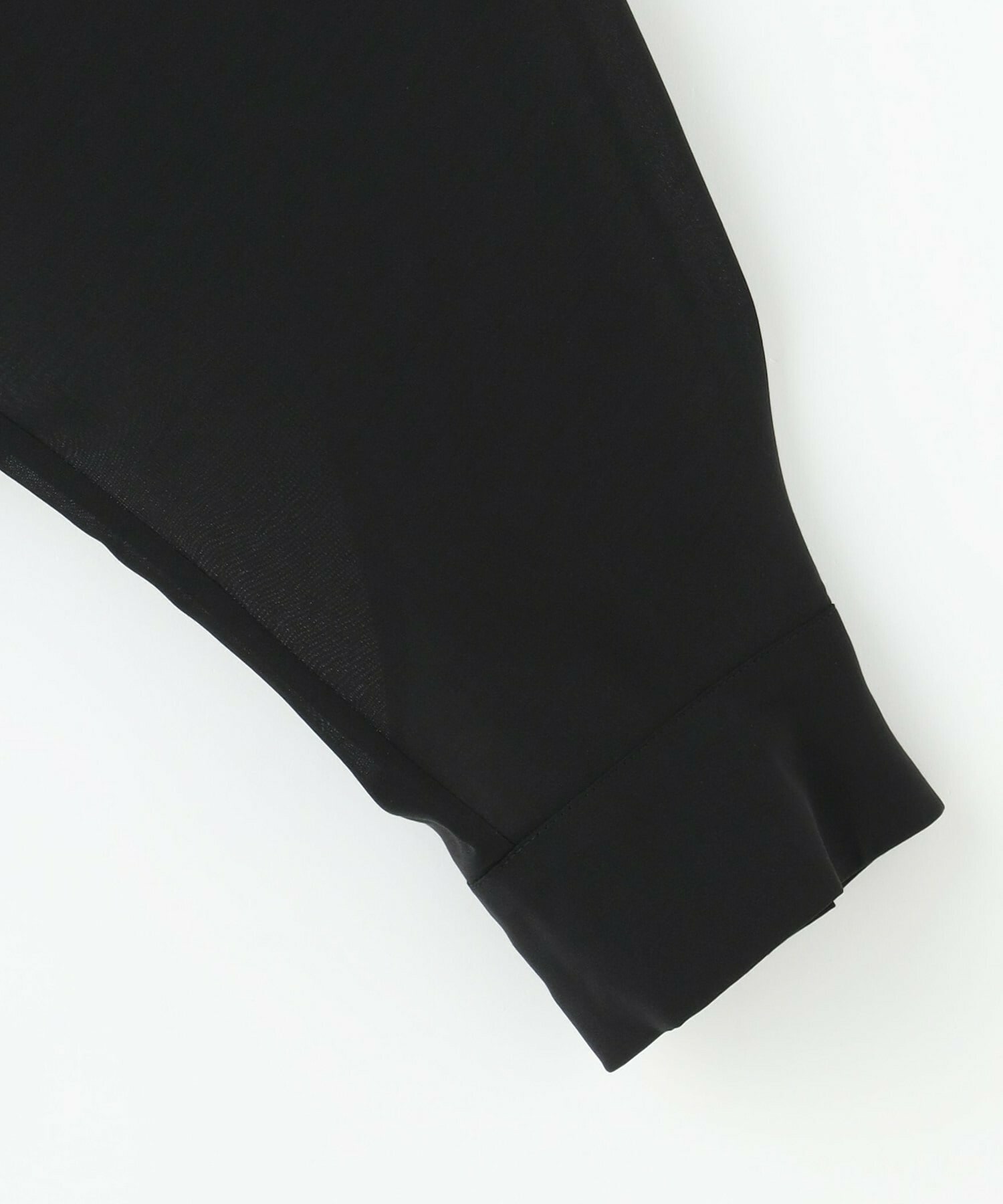 【MOGA】【Lサイズ】フラットシアーボイルラグランスリーブブラウス 詳細画像 ブラック 2