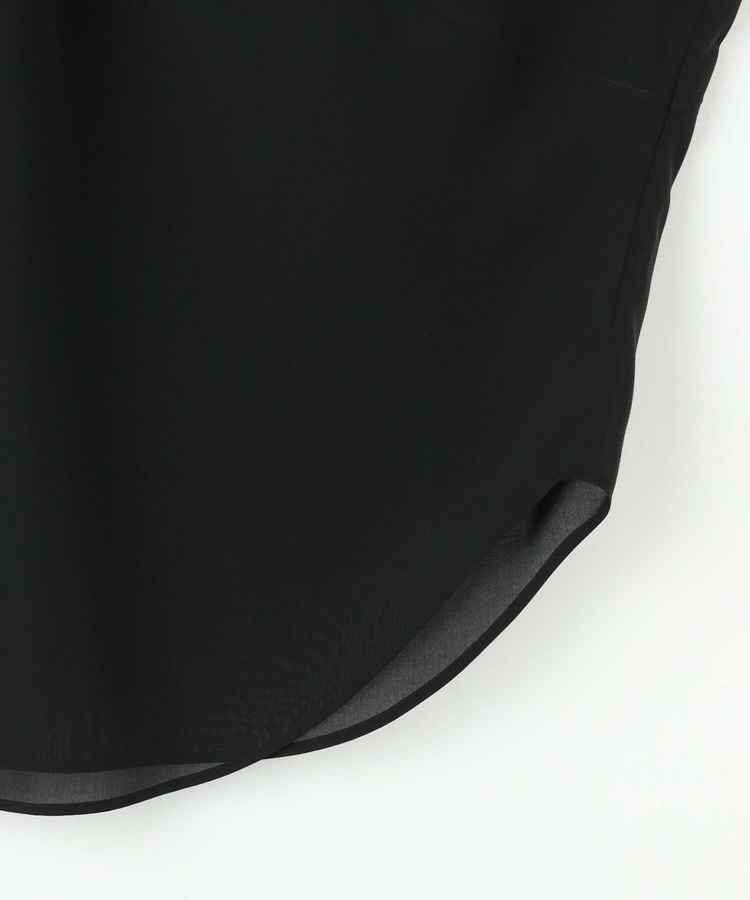 【MOGA】【Lサイズ】フラットシアーボイルラグランスリーブブラウス 詳細画像 ブラック 3