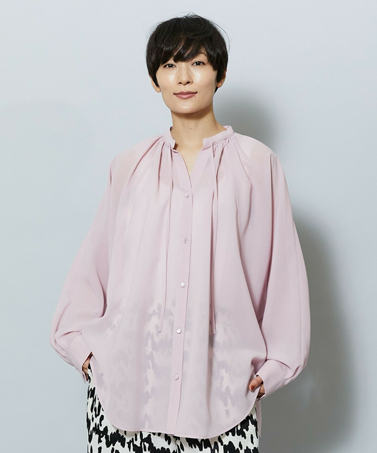 未使用 人気 作家【lajournee】リネンバルーンスリーブブラウス ピンク 未使用 人気 作家【lajournee】リネンバルーンスリーブブラウス