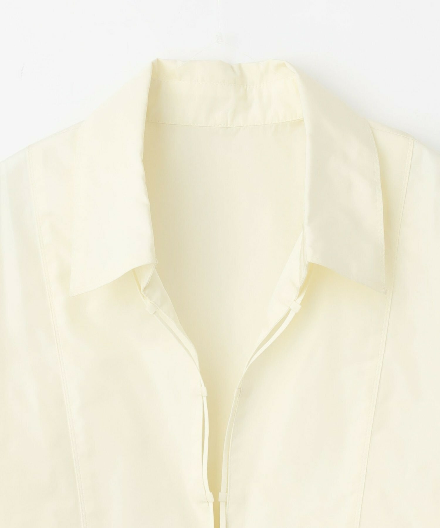 【MOGA】【Lサイズ】メモリーマイクロタフタプルオーバーシャツ 詳細画像 アイボリー 1