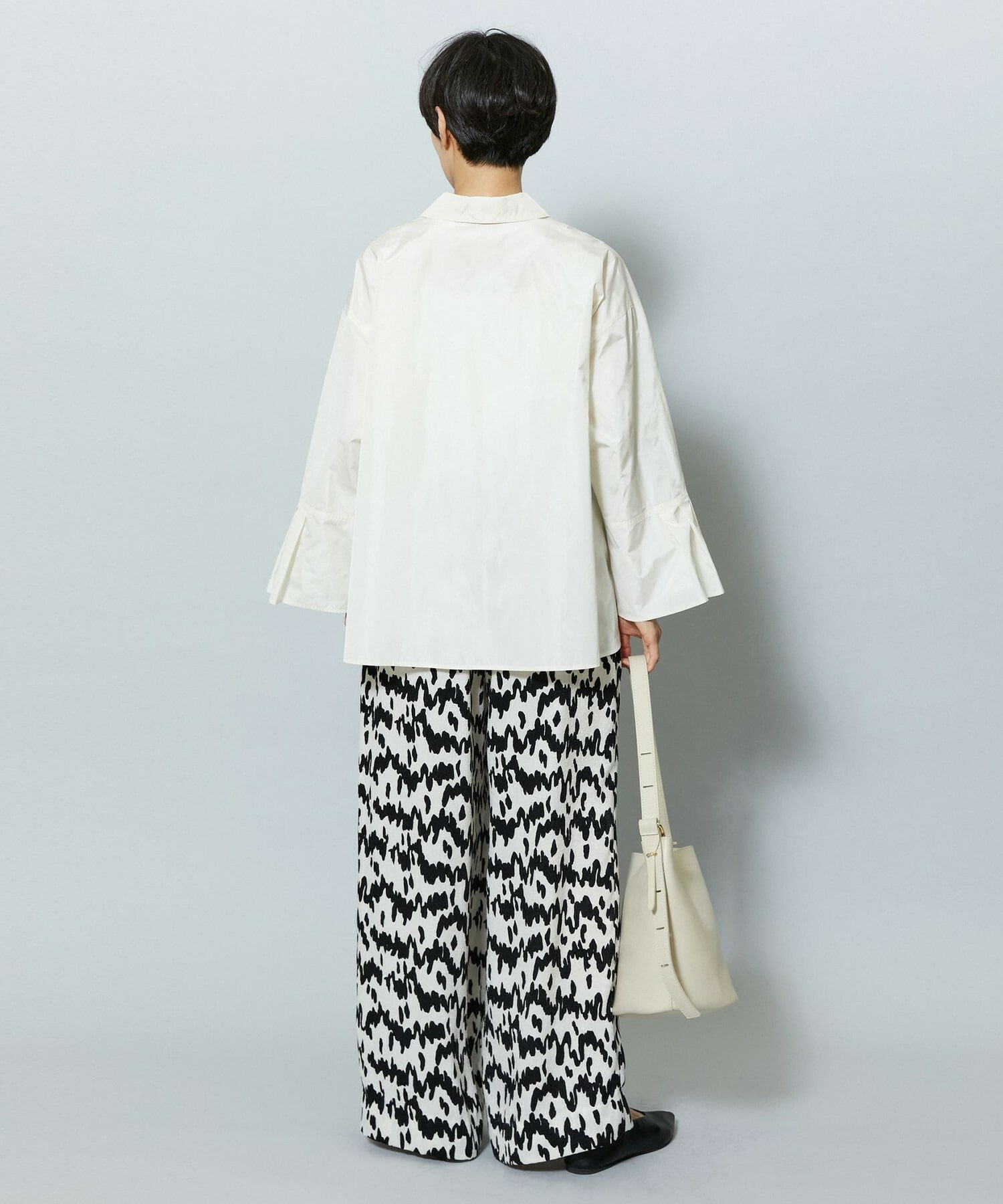 【MOGA】【Lサイズ】メモリーマイクロタフタプルオーバーシャツ 詳細画像 アイボリー 17